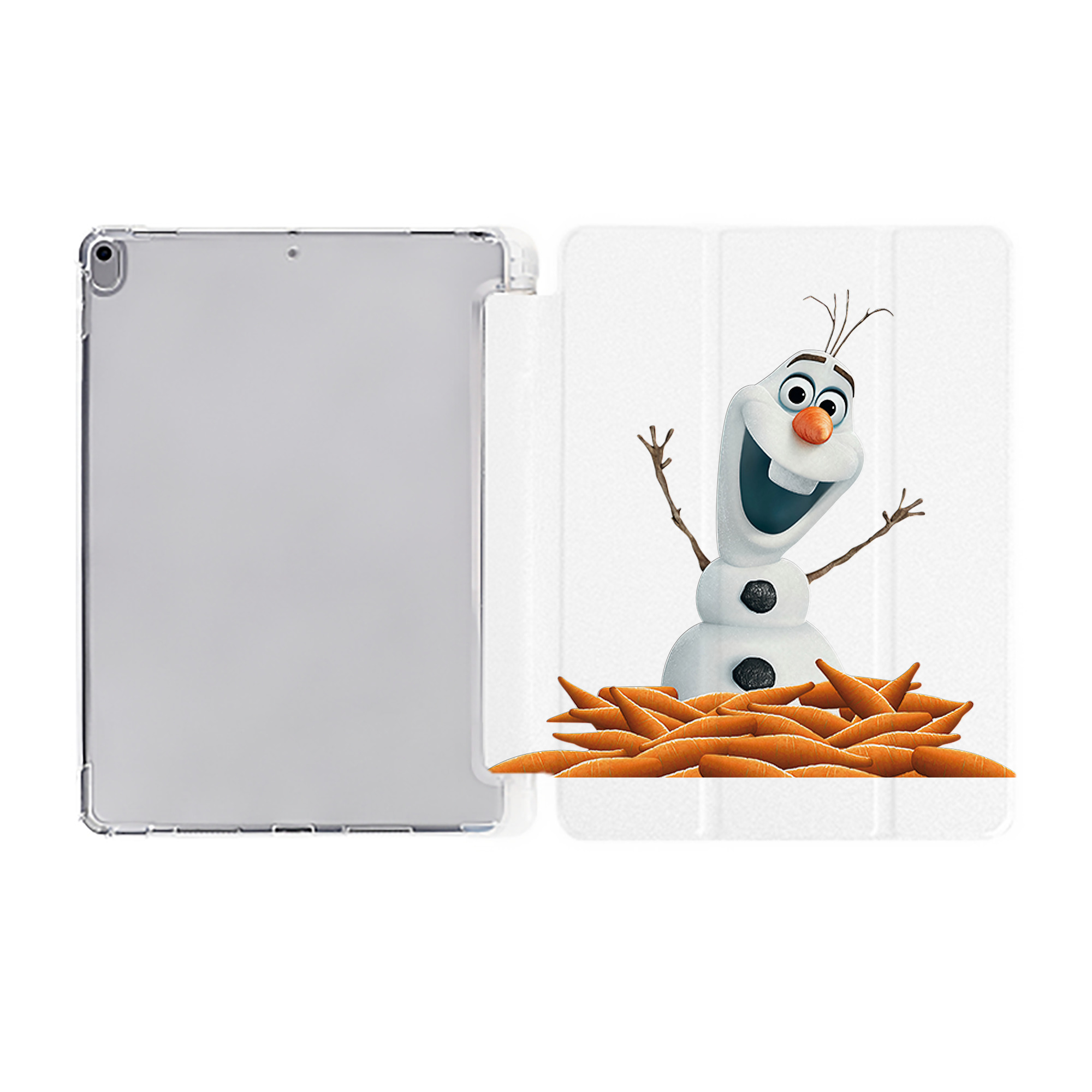 （画像用） アナと雪の女王 アンナ エルサ Frozen Anna Elsa IPad ケース ペン収納付き 三つ折りスタンド PUレザー×シリコン 対応機種9.5/10.5/10.9インチ